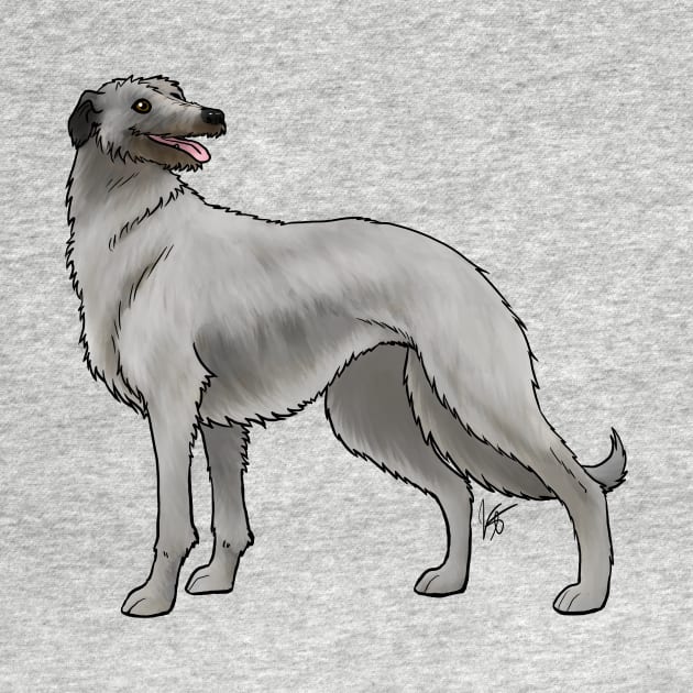 Dog - Scottish Deerhound - Light Gray by Jen's Dogs Custom Gifts and Designs